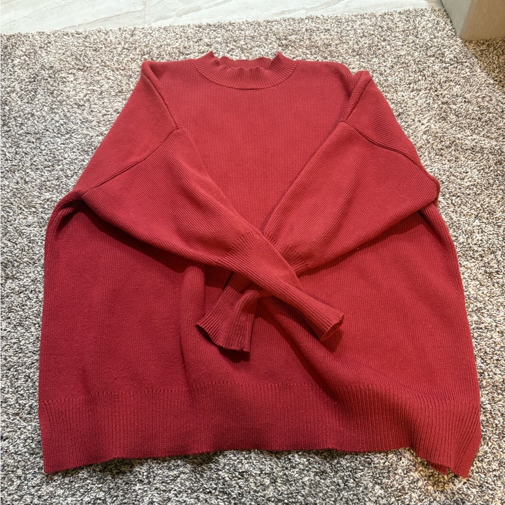Shop the Mint Women’s oversized rust red sweater EUC size M